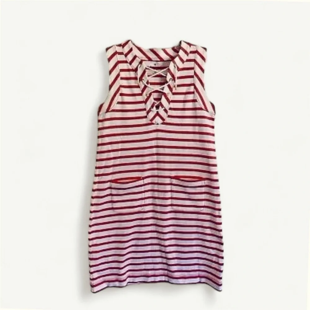 Kate Spade Cotton Lace-up‎ Jersey Dress Medium